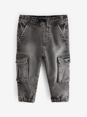 Grey Denim Comfort Cargo Jeans (3mths-7yrs) - Image 4 of 6