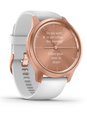 Garmin vivomove® Style White Silicone Smart Watch With Rose Gold Hardware - Image 4 of 9