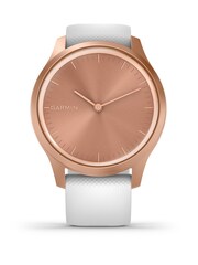 Garmin vivomove® Style White Silicone Smart Watch With Rose Gold Hardware - Image 5 of 9