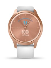 Garmin vivomove® Style White Silicone Smart Watch With Rose Gold Hardware - Image 6 of 9