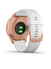 Garmin vivomove® Style White Silicone Smart Watch With Rose Gold Hardware - Image 8 of 9