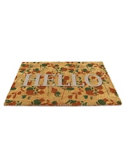 Artsy Mats Brown Hello Floral Doormat - Image 11 of 13