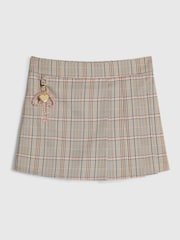 River Island Brown Checked Skorts with Keycharm - Image 1 of 3