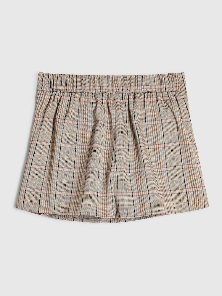 River Island Brown Checked Skorts with Keycharm - Image 2 of 3