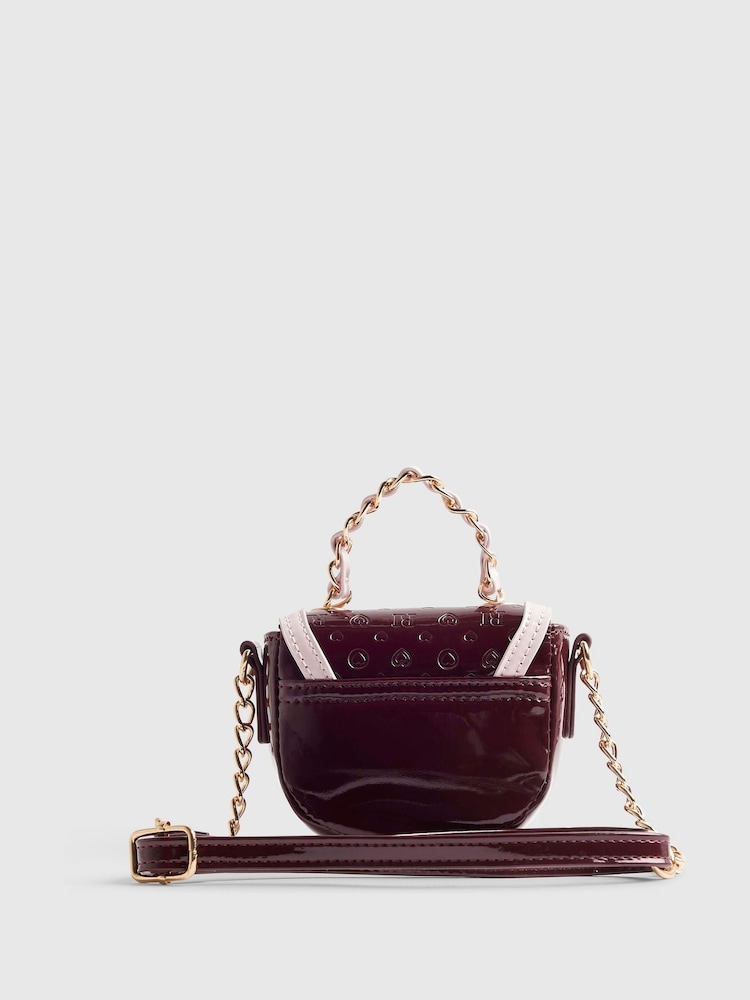 River Island Red Patent Mini Kendal Bag - Image 2 of 5