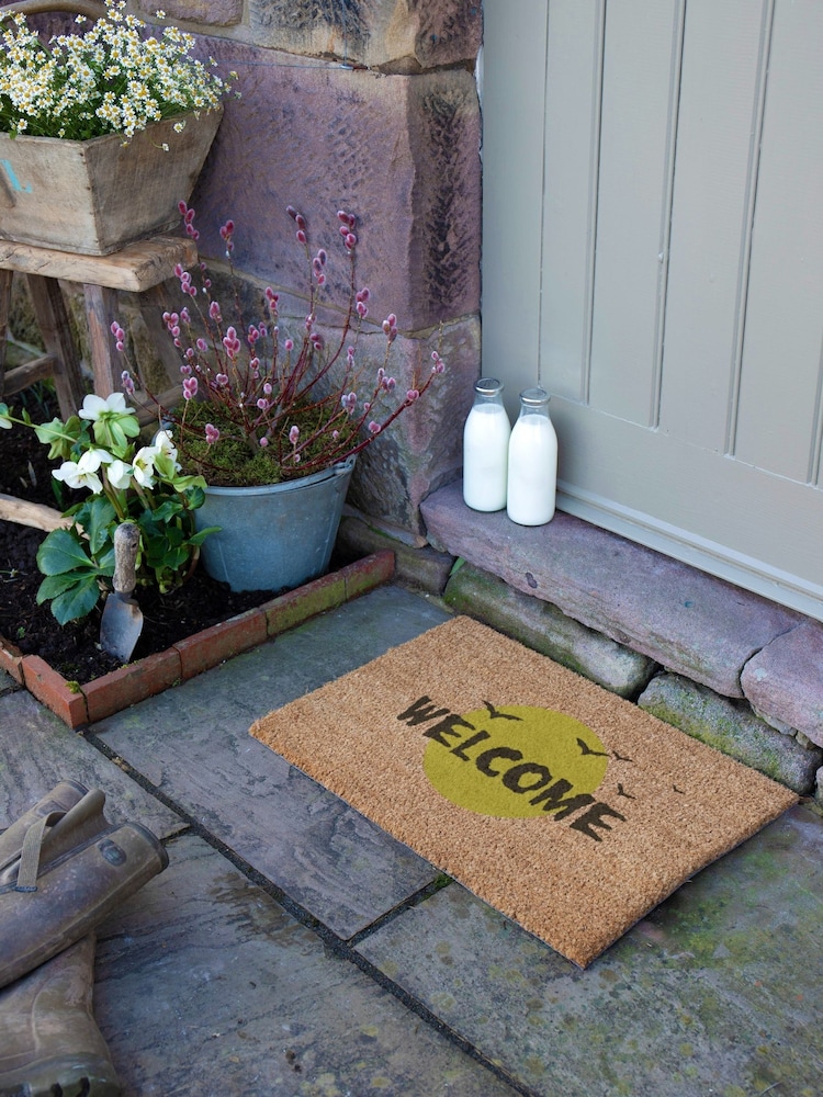 Artsy Mats Brown Halloween Welcome Bats Doormat - Image 1 of 13 Artsy Mats Brown Halloween Welcome Bats Doormat - Image 1 of 13