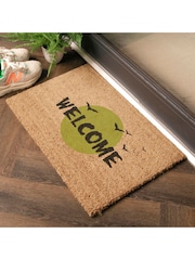 Artsy Mats Brown Halloween Welcome Bats Doormat - Image 2 of 13
