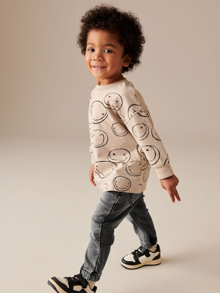 Grey Denim Joggers Jeans With Comfort Stretch (3mths-7yrs) - Image 2 of 6
