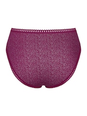 Sloggi Black/Purple/White High Leg GO Crush Knickers 3 Pack - Image 11 of 11