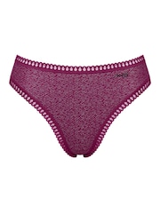 Sloggi Black/Purple/White High Leg GO Crush Knickers 3 Pack - Image 8 of 11