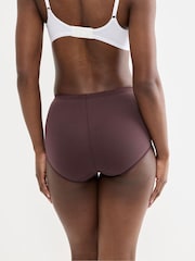 Sloggi Brown/Pink/White High Waist Basic+ Knickers 3 Pack - Image 4 of 9