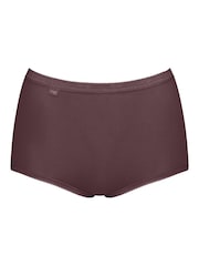 Sloggi Brown/Pink/White High Waist Basic+ Knickers 3 Pack - Image 8 of 9