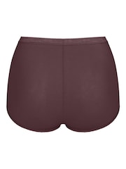 Sloggi Brown/Pink/White High Waist Basic+ Knickers 3 Pack - Image 9 of 9