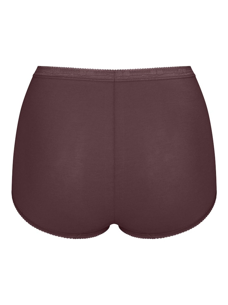 Sloggi Brown/Pink/White High Waist Basic+ Knickers 3 Pack - Image 9 of 9 Sloggi Brown/Pink/White High Waist Basic+ Knickers 3 Pack - Image 9 of 9