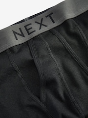 Black 10 pack A-Front Pure 100% Cotton Boxers - Image 4 of 4