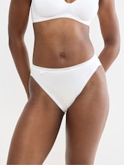 Sloggi Brown/Pink/White High Leg Basic+ Knickers 3 Pack - Image 2 of 9