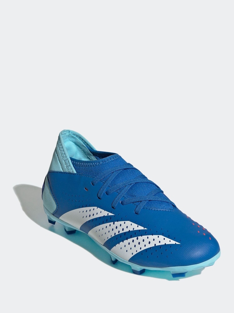adidas Blue/White Football Blue/White Sport Kids Predator Accuracy.3 Firm Ground Boots - Image 2 of 7