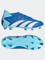 adidas Blue/White Football Blue/White Sport Kids Predator Accuracy.3 Firm Ground Boots - Image 3 of 7