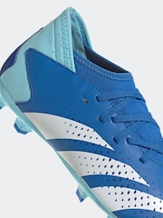 adidas Blue/White Football Blue/White Sport Kids Predator Accuracy.3 Firm Ground Boots - Image 6 of 7