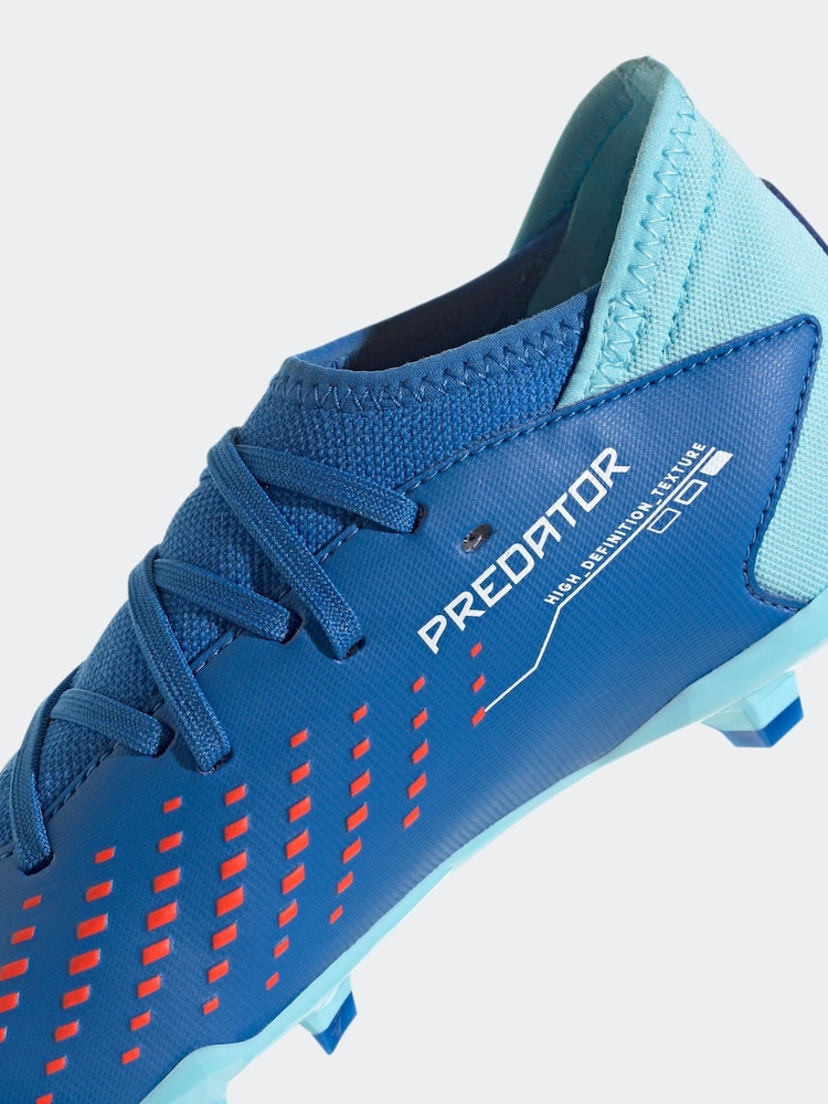 adidas Blue/White Football Blue/White Sport Kids Predator Accuracy.3 Firm Ground Boots - Image 7 of 7