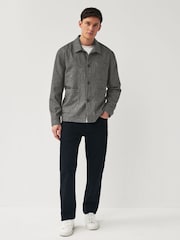 Grey Nova Fides Italian Herringbone Chore Jacket - Image 3 of 10
