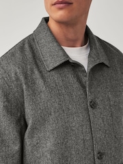 Grey Nova Fides Italian Herringbone Chore Jacket - Image 5 of 10