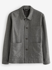 Grey Nova Fides Italian Herringbone Chore Jacket - Image 6 of 10