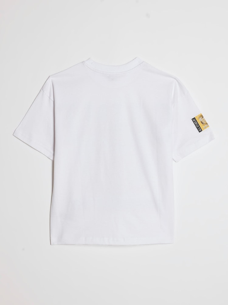 River Island lielizmēra Saint Club House grafiskais T-krekls - Attēls 2 no 4