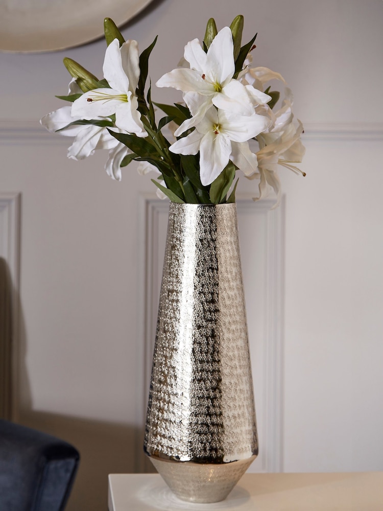 Fifty Five South Silver Kensington Townhouse Large Vase - Image 1 of 4 Fifty Five South Silver Kensington Townhouse Large Vase - Image 1 of 4