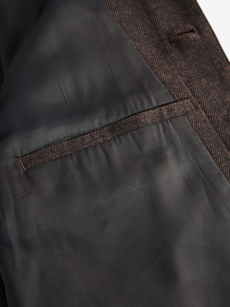 Brown Nova Fides Italian Herringbone Chore Jacket - Image 10 of 10