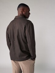Brown Nova Fides Italian Herringbone Chore Jacket - Image 3 of 10