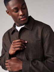 Brown Nova Fides Italian Herringbone Chore Jacket - Image 4 of 10