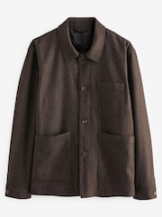 Brown Nova Fides Italian Herringbone Chore Jacket - Image 6 of 10