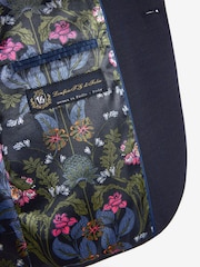 Navy Blue Tailored Signature TG Di Fabio Wool Rich Puppytooth Suit Jacket - Image 10 of 11