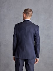 Navy Blue Tailored Signature TG Di Fabio Wool Rich Puppytooth Suit Jacket - Image 2 of 11
