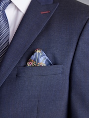 Navy Blue Tailored Signature TG Di Fabio Wool Rich Puppytooth Suit Jacket - Image 5 of 11