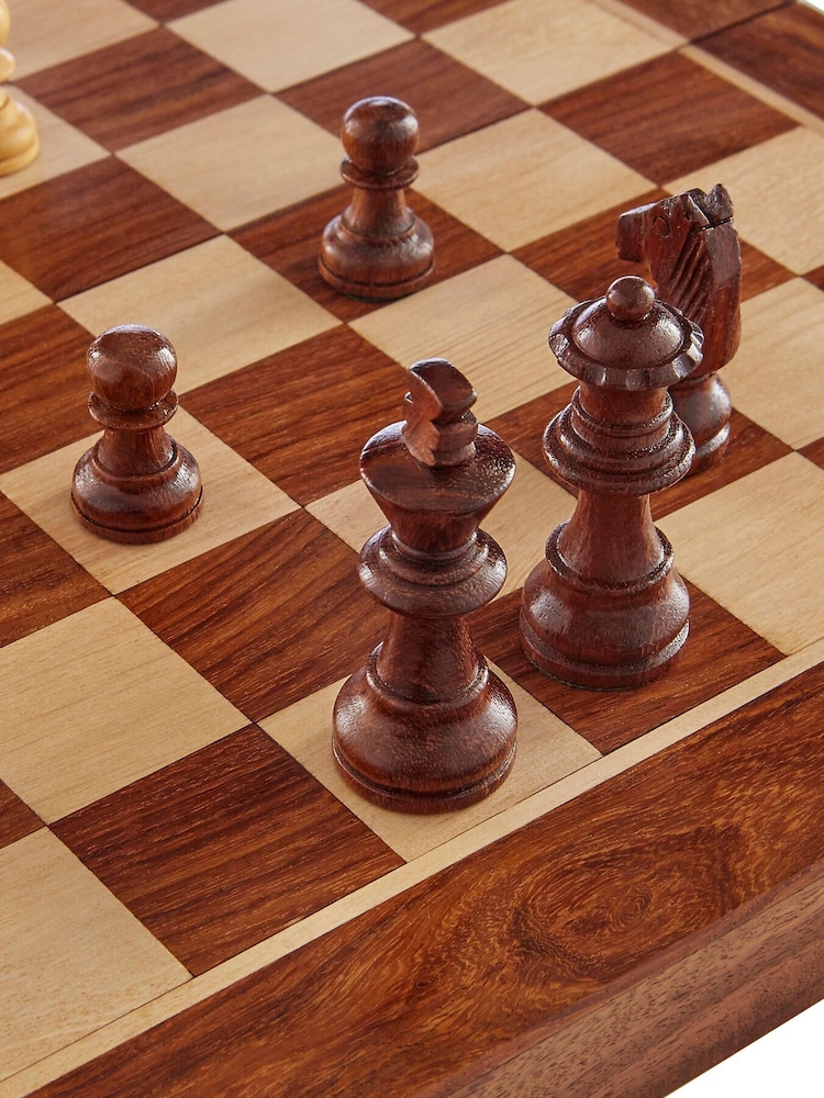 Fifty Five South Brown Churchill Magnetic Chess Game - Image 5 of 5 Fifty Five South Brown Churchill Magnetic Chess Game - Image 5 of 5