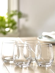 Clear Nova Tumbler Glasses Set of 4 Short Tumbler Glasses - Image 2 of 3