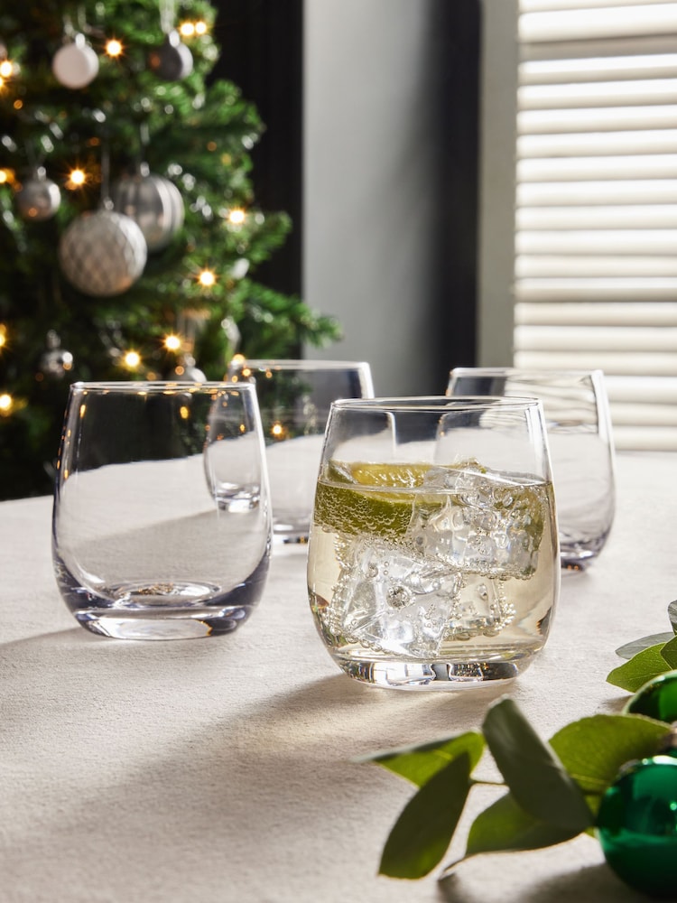 Clear Nova Tumbler Glasses Set of 4 Short Tumbler Glasses - Image 6 of 6 Clear Nova Tumbler Glasses Set of 4 Short Tumbler Glasses - Image 6 of 6