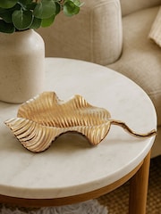Fifty Five South Gold Prato Aluminium Leaf Dish - Image 1 of 3