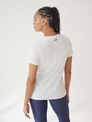 Under Armour White/Black Tech V Neck T-Shirt - Image 4 of 6