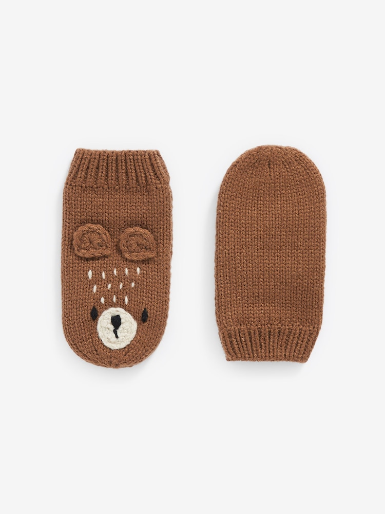 Brown Bear Hat & Mittens Set (3mths-6yrs) - Image 3 of 3
