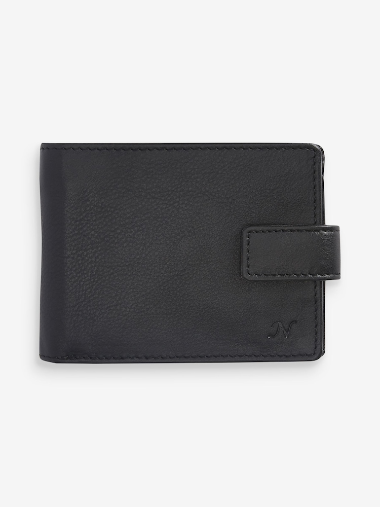 Black Monogram Signature Italian Leather Extra Capacity Wallet - Image 1 of 2