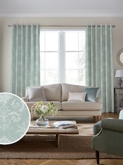 Laura Ashley Duck Egg Blue Josette Made to Measure Curtains - Image 2 of 9