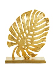 Fifty Five South Gold Lena Prato Monstera Leaf Sculpture - Image 4 of 6