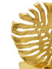 Fifty Five South Gold Lena Prato Monstera Leaf Sculpture - Image 5 of 6