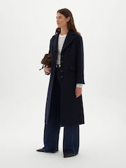 Hush Blue Reeve Cashmere Blend Coat - Image 1 of 7