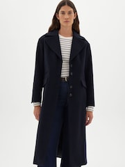 Hush Blue Reeve Cashmere Blend Coat - Image 2 of 7