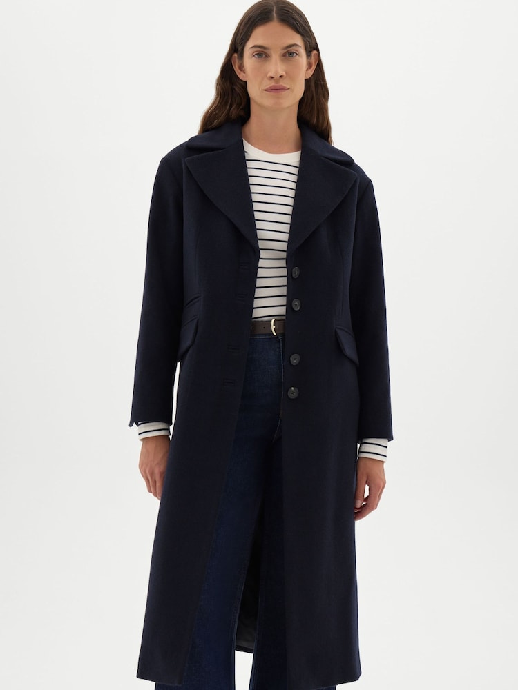 Hush Blue Reeve Cashmere Blend Coat - Image 2 of 7