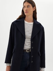 Hush Blue Reeve Cashmere Blend Coat - Image 6 of 7